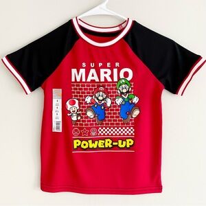 Jumping Beans Red and Black Super Mario Kids Tee